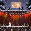 50 Bombillas C7 Cerámica Roja Luces Navideñas Vintage