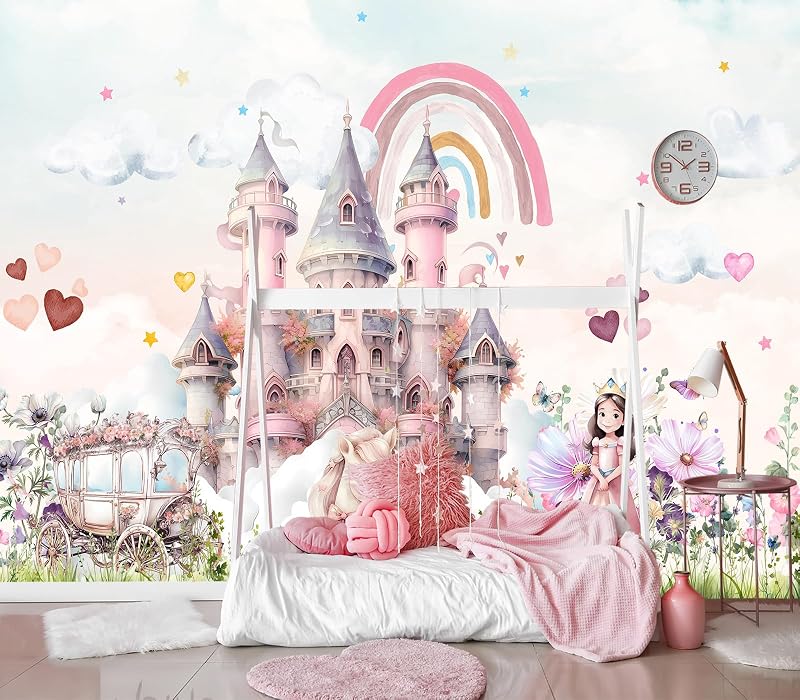 Papel tapiz mural bebé ciudadela rosa 88x59"
