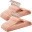 50 Pzas Perchas Terciopelo Gancho Giratorio Oro Rosa 17.1pulg