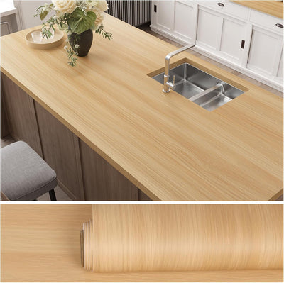 Papel contacto madera haya 24x354pulg autoadhesivo impermeable