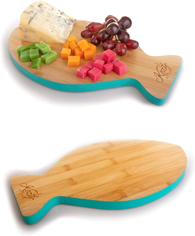 Tabla de queso y cortar bambú orgánico plato servir