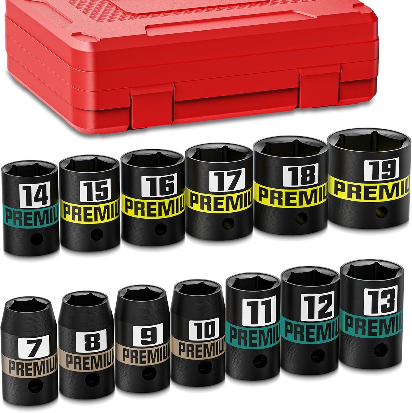 Set llaves vaso impacto 13 pzas 3/8" enchufes