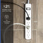 Strip de 6 tomas 245J con cable 2ft y disyuntor certificado ETL