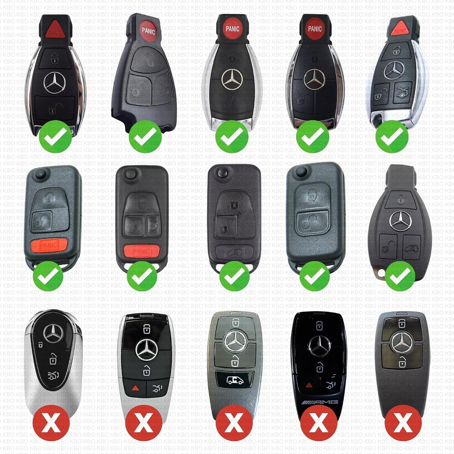 Baterías llavero Mercedes-Benz CR2025 set 2 Clase C E ML S