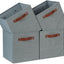 Cubos Almacenamiento Tela con Asas 11x11x11" Gris