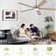 Ventilador techo moderno 52pulg DC negro con luz control