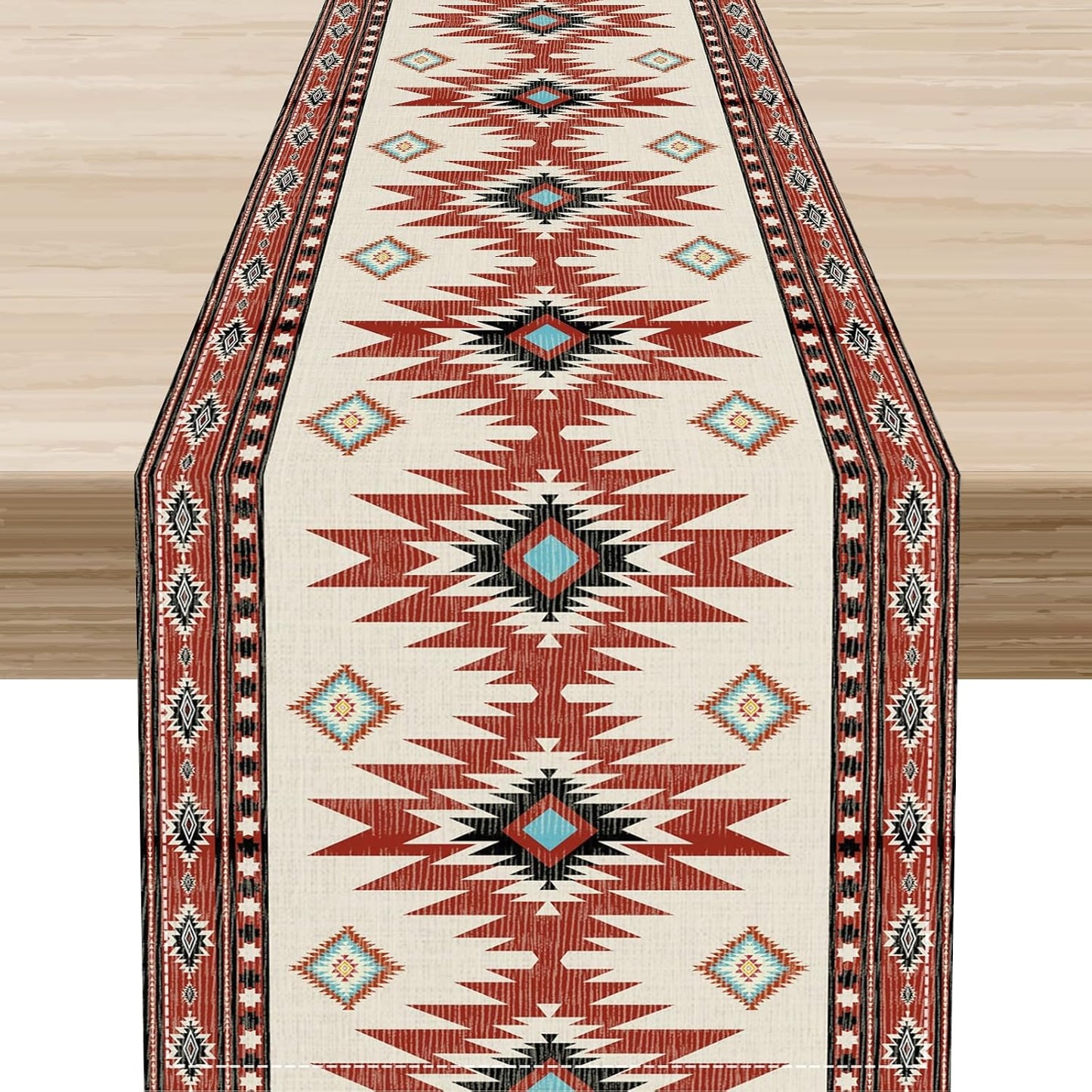 Camino mesa estilo tribal geométrico suroeste decoración 13x36
