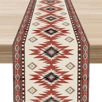 Camino mesa estilo tribal geométrico suroeste decoración 13x36
