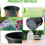 Macetas 3gal plástico resistente 10" con drenaje set 10