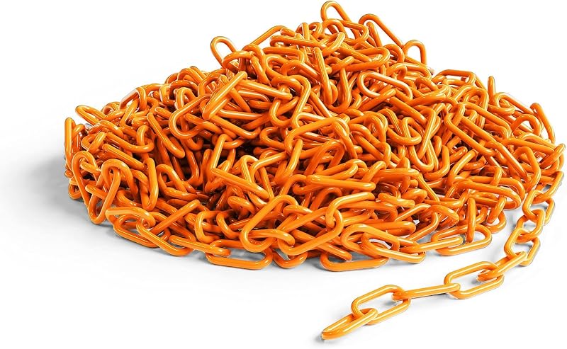 Barrera seguridad cadena plástica 100 ft naranja