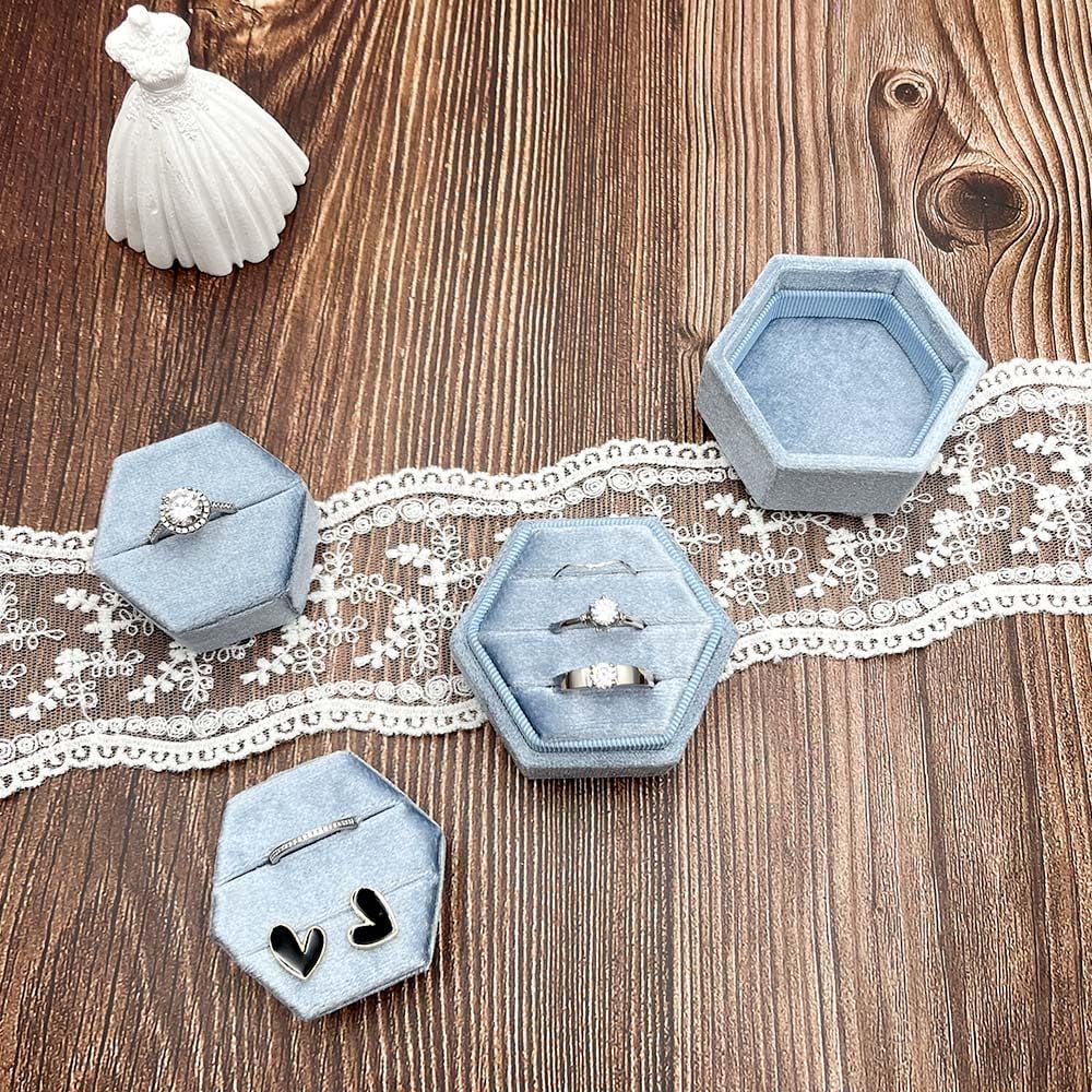 Caja anillos 3en1 para boda ranuras 1 2 3