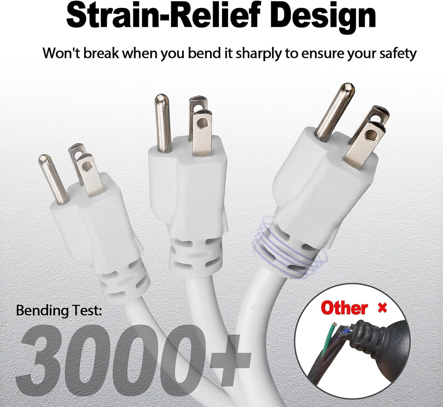 Cable extensión 12 AWG SJTW 6ft resistente