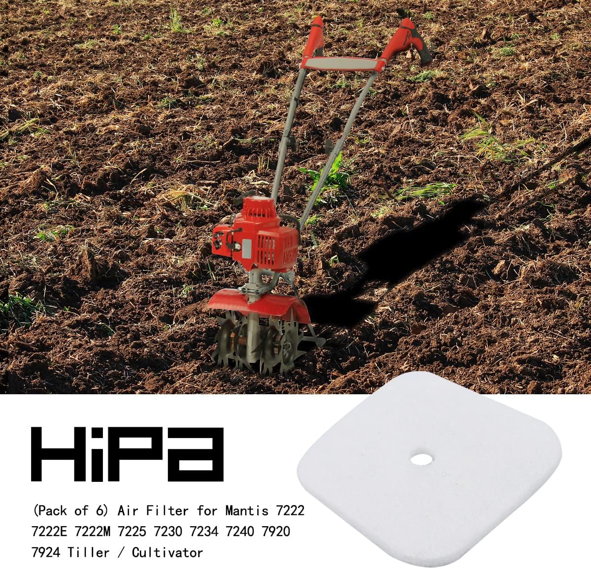6 Pzas Filtro Aire Mantis 7222