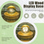 4 Pzas Base LED para Vidrio Arte Resina 3D Redondo