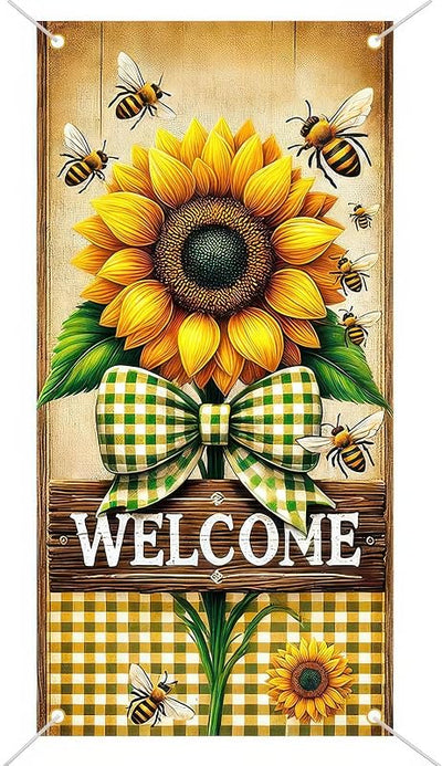 Cubierta puerta primavera decoración fiesta 35x70pulg