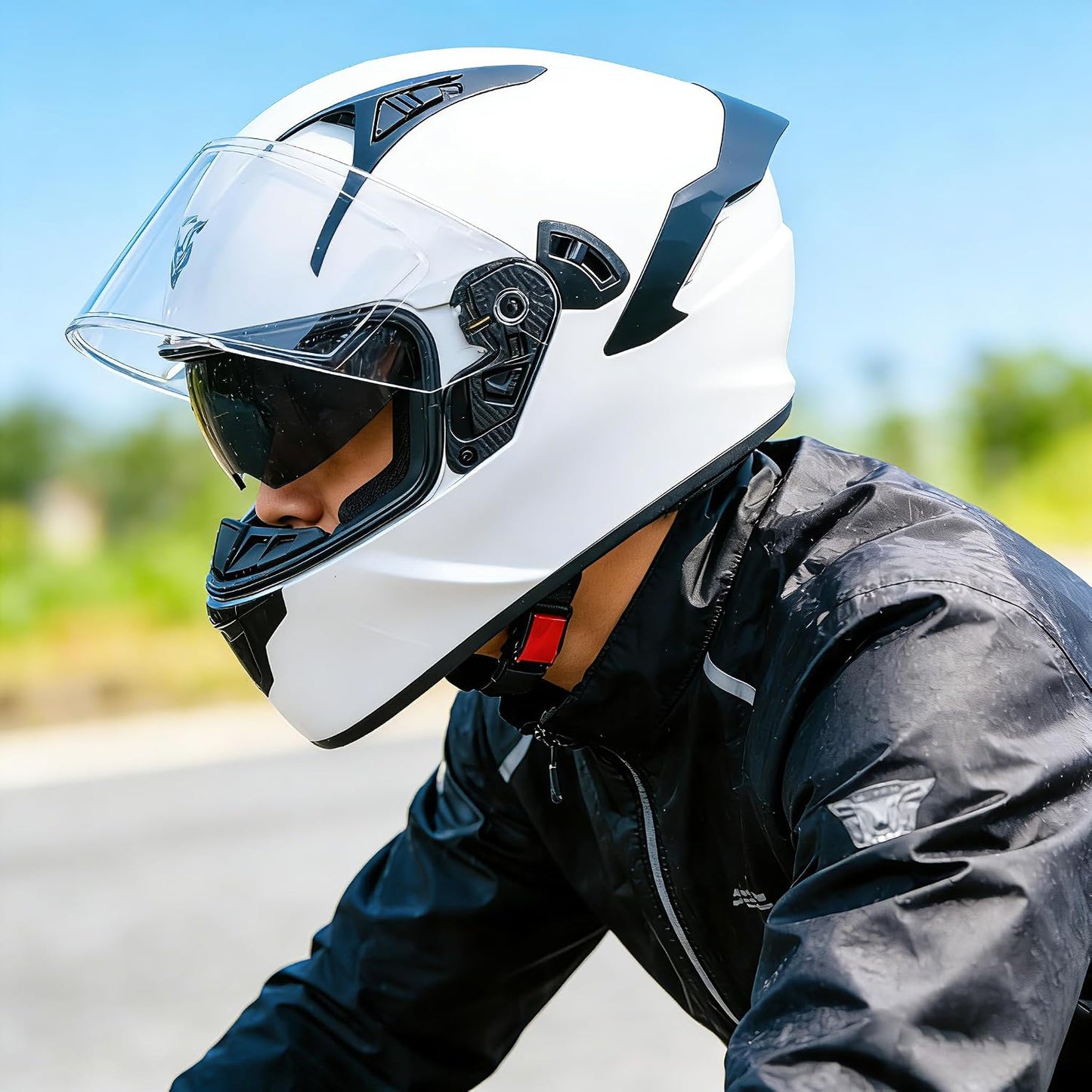 Casco integral doble visera para moto X9 aprobado DOT
