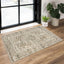 Tapete 2x3ft antiderrap estampado vintage marrón beige
