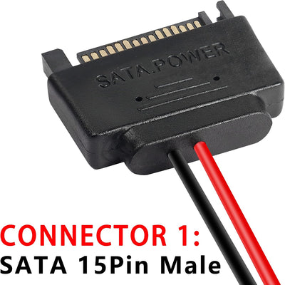 Adaptador SATA 15 a 6 pines paquete 2