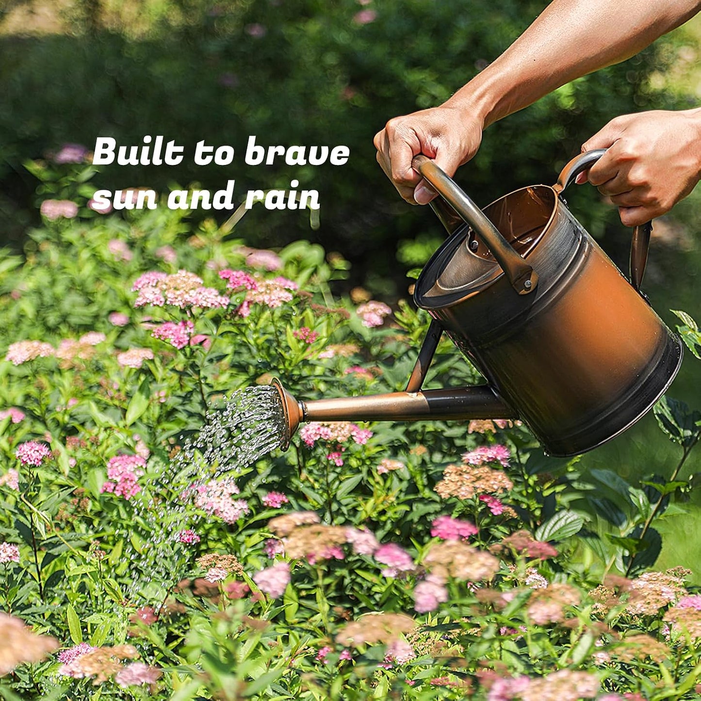Regadera acero galvanizado 1gal boquilla ergonómica