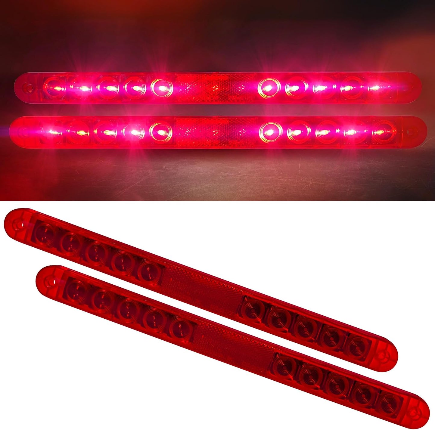 Luz freno giro cola 12V LED superficie cert CSA