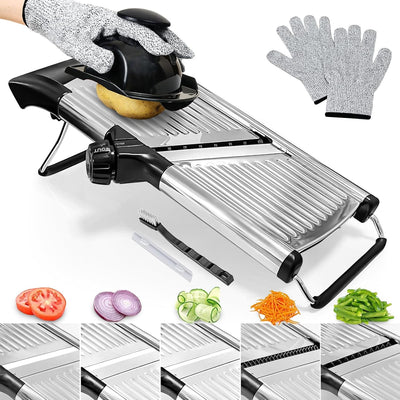 Rebanadora mandolina acero inox para papas y verduras