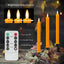 Velas LED cónicas sin llama parpadeantes control remoto