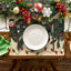 4 Manteles Navidad con Luces Gato 12x18pulg Mesa Fiesta