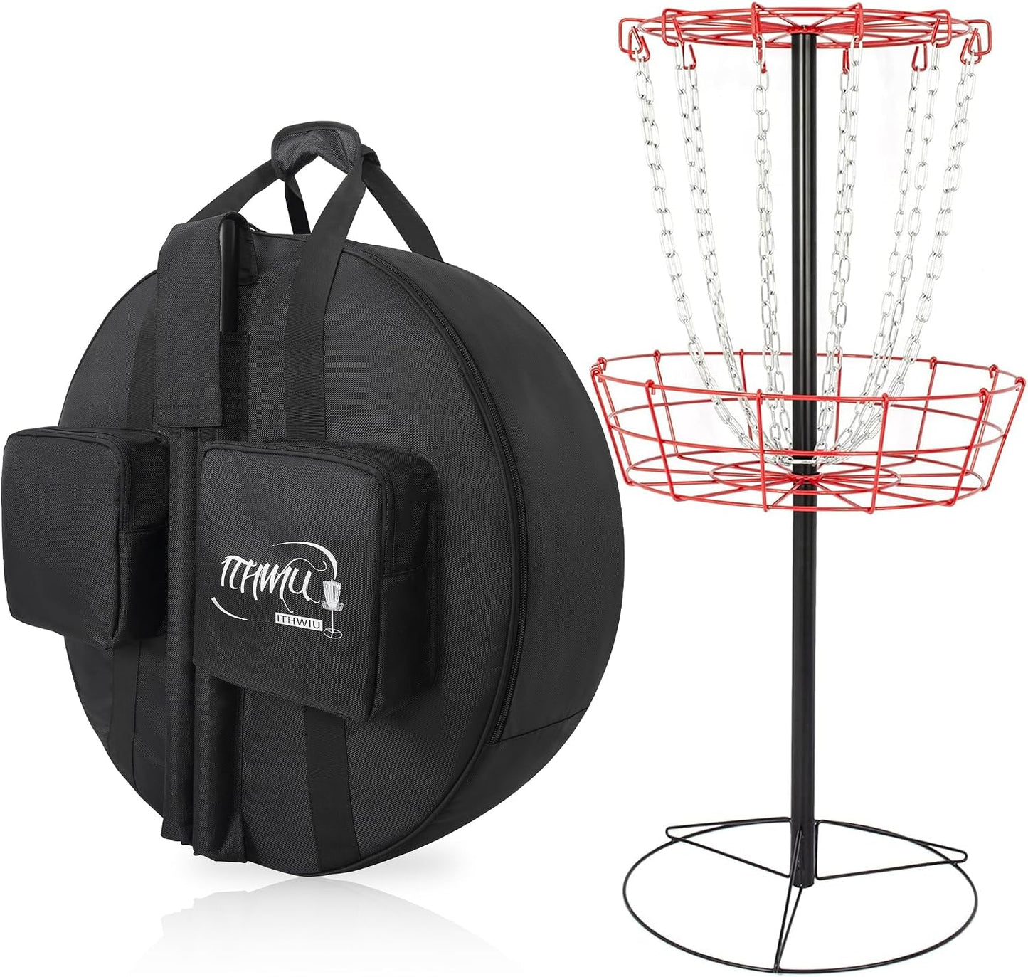 Cesta golf acolchada resistente agua 27x8.4pulg negro
