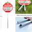 Letrero No Soliciting aluminio inox 10x10pulg con estaca 28pulg