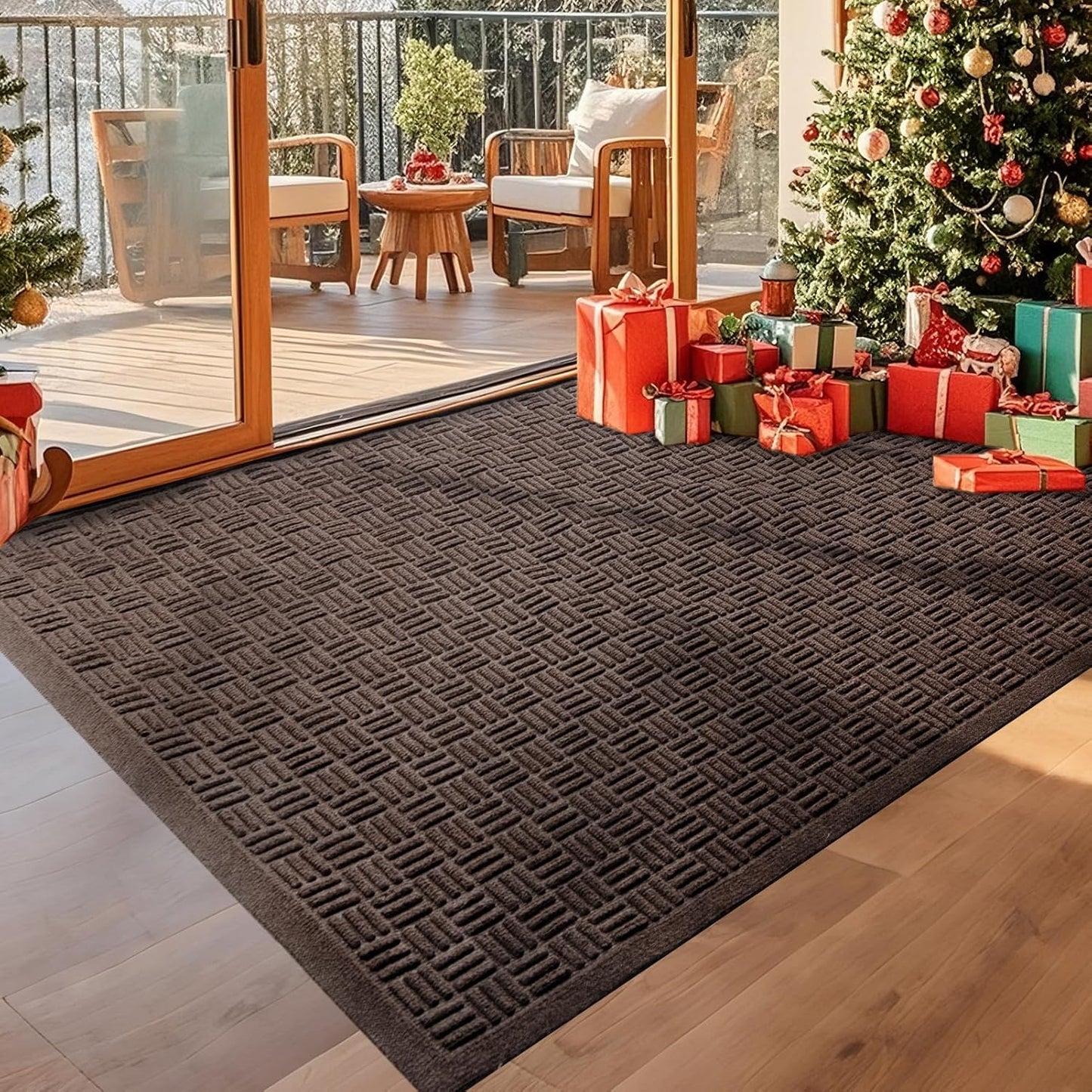 Tapete puerta impermeable antiderrap goma natural