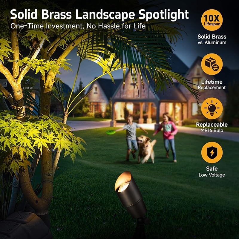 Focos LED bronce antiguo 12V para árboles exteriores