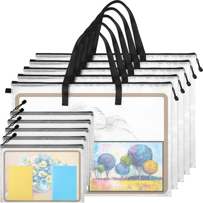 10 Bolsas Arte 19x25pulg Organizador Suministros con Cremallera