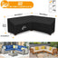 Funda sofá V patio tela Oxford 420D 6 hebillas anti UV