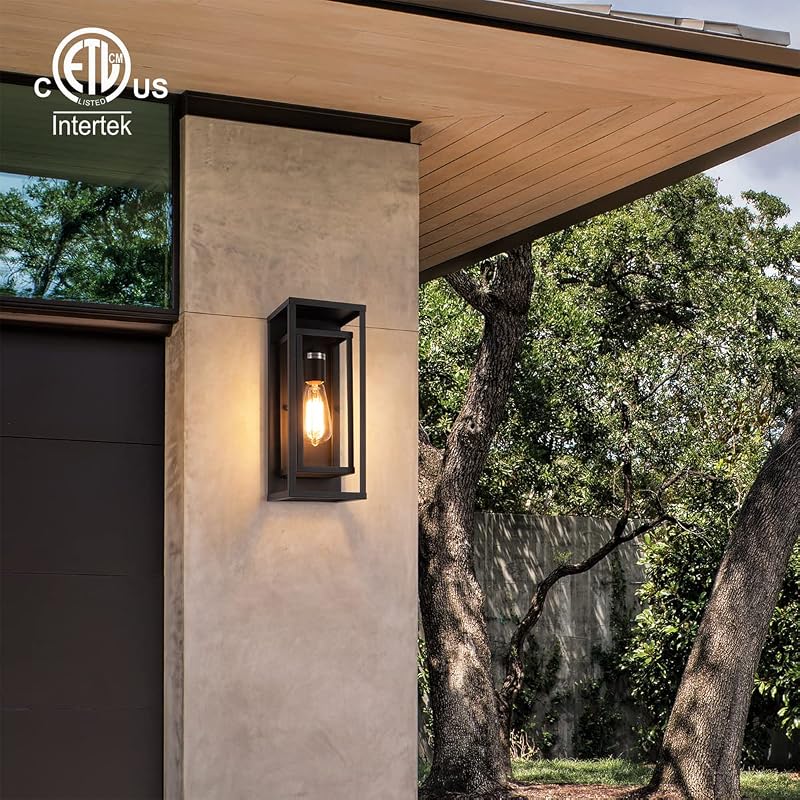 4 Luces Pared Rectangulares para Porche