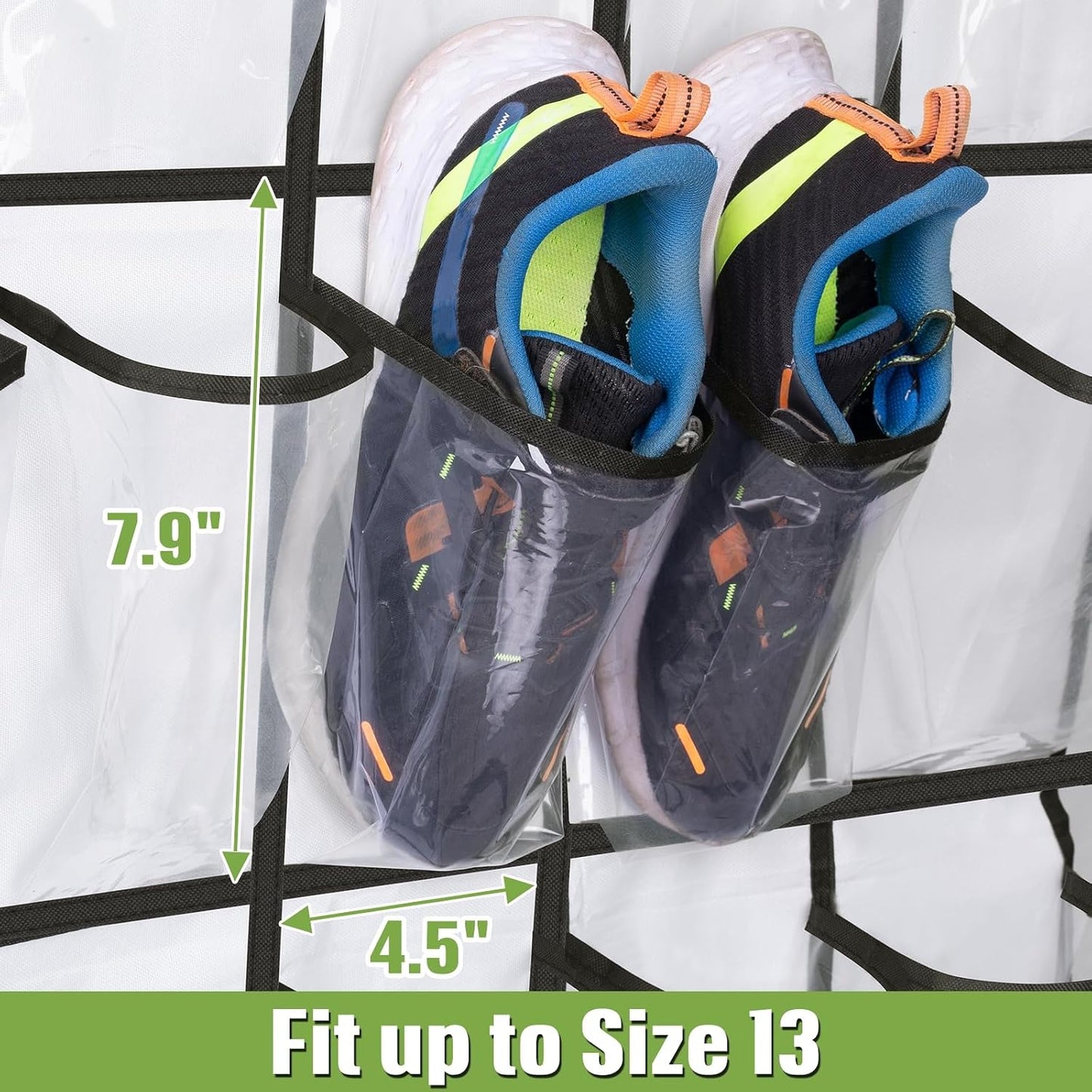 Organiz. zapatos 35 bolsillos tela Oxford colgar blanco