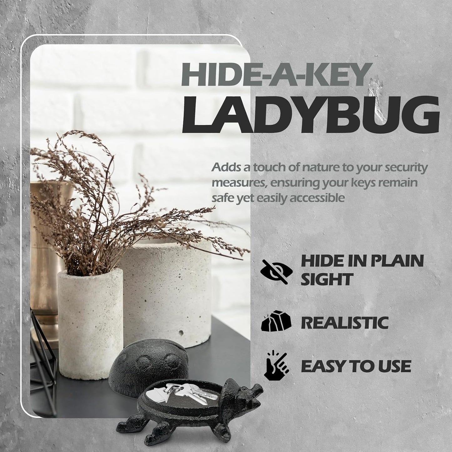 Ocultador llaves hierro fundido decorativo para hogar