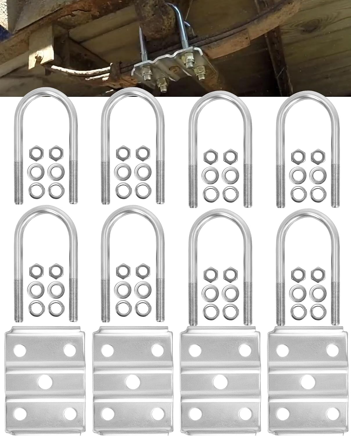 Kit pernos en U remolque 6-1/4" 3500lb 2-3/8" pack 2