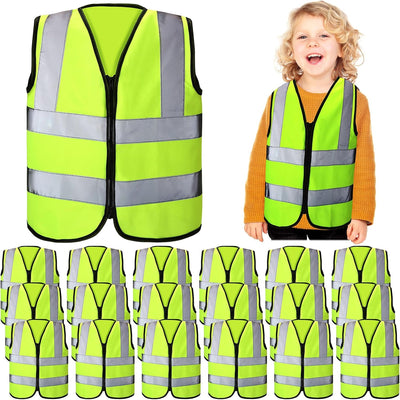 Chaleco seguridad niños reflectante neón con cremallera