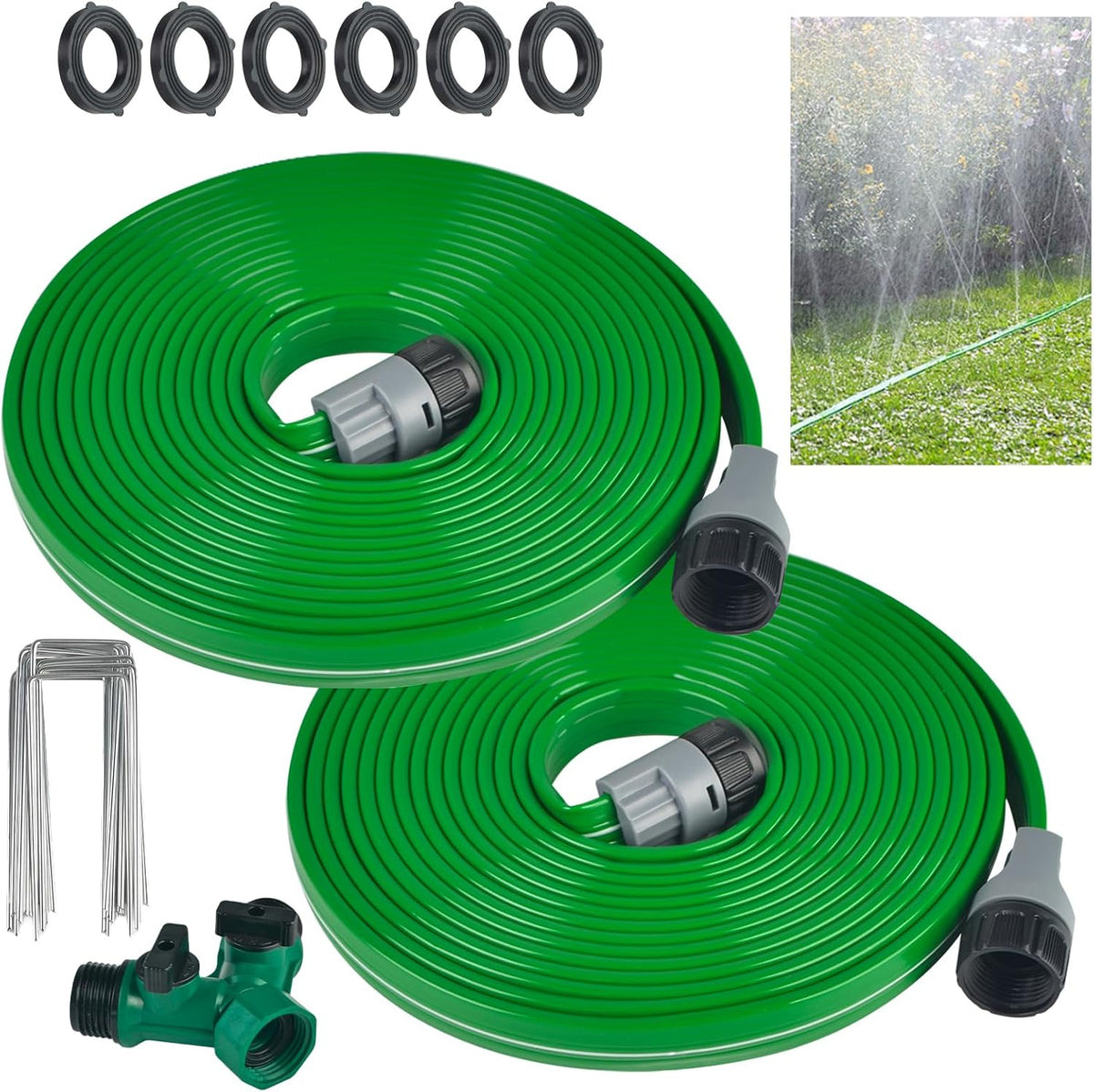 Manguera de goteo para riego patio 50pies con divisores