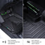Tapetes piso auto impermeables TPE set completo negro