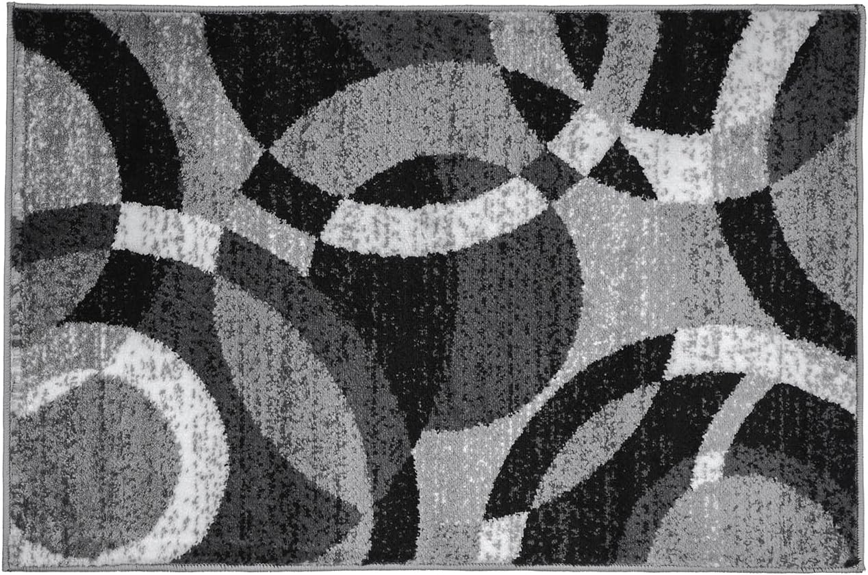 Alfombra abstracta gris 2x3ft para sala dormitorio oficina
