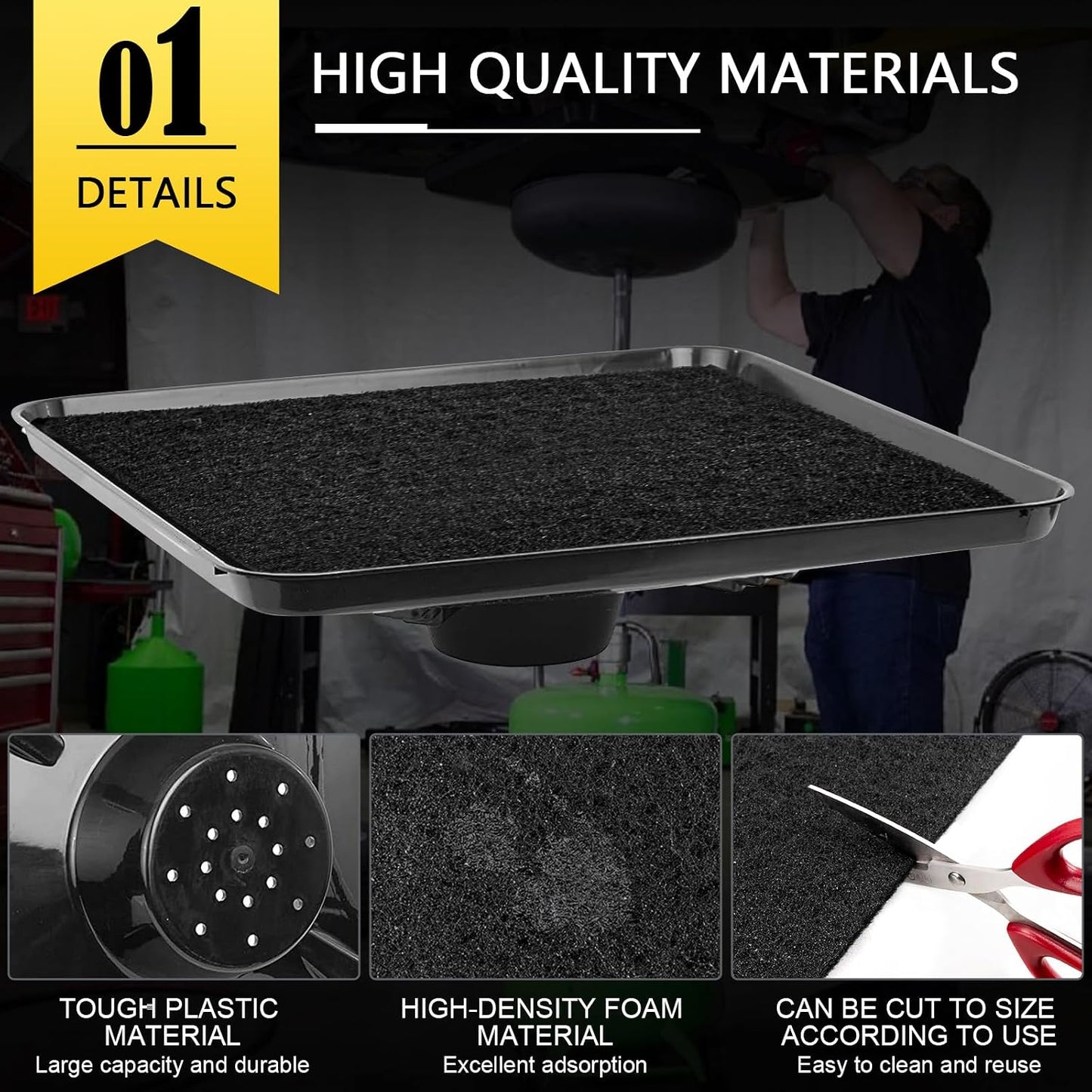 Bandeja drenaje aceite Lisle 22" 2 almohadillas