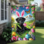 Bandera jardín perro labrador negro 12x18pulg regalo doble cara