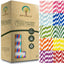 1000 Pajitas Papel Multicolor Ecológicas Biodegradables