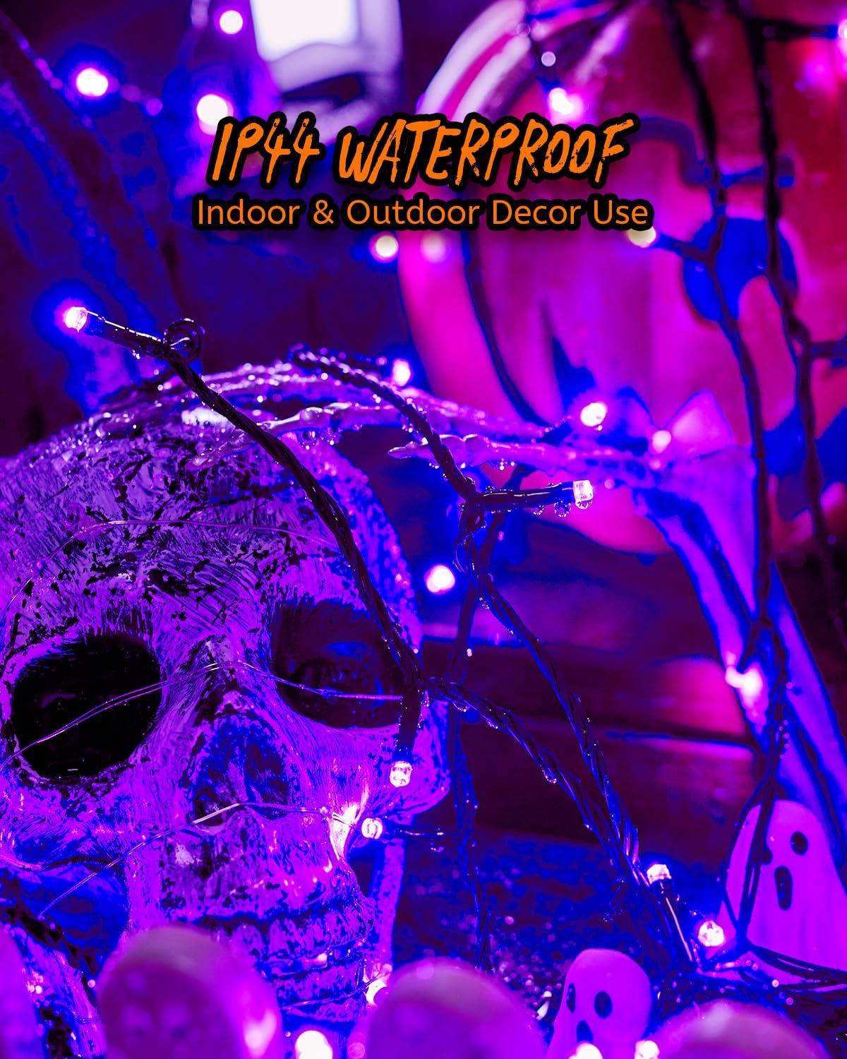 Luces Led Halloween Púrpura Parpadeantes 8 Modos
