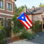 Bandera Puerto Rico 3x5ft color vivo con ojales latón decoración