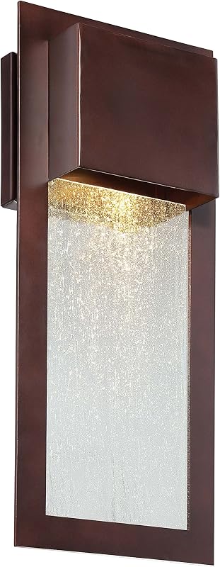 Farol moderno de pared bronce 1 luz halógeno 35 W