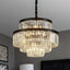 Candelabro cristal 21.6" 14 luces negro para comedor sala