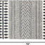 Alfombra algodón negro y crema borla estilo farmhouse