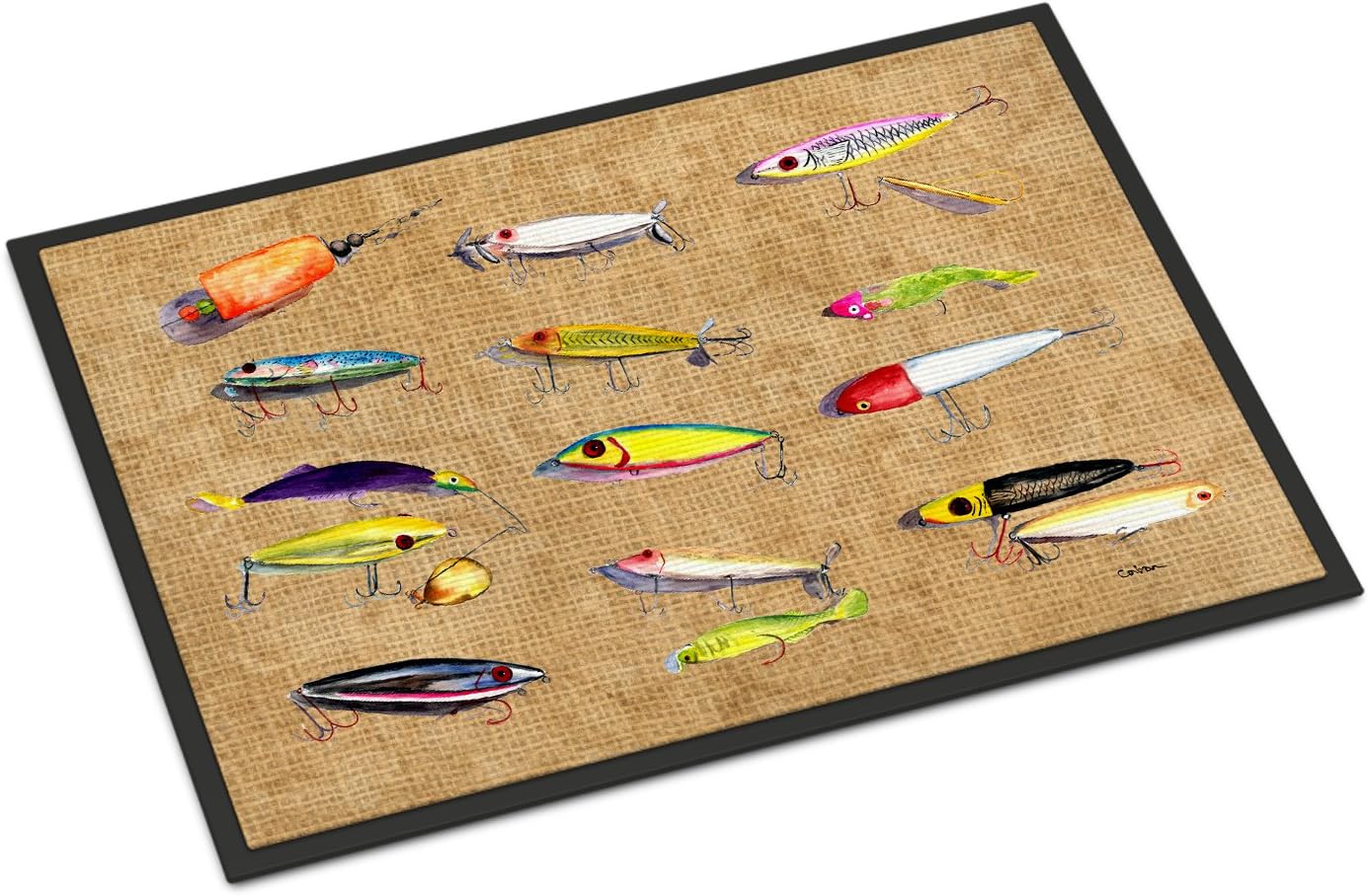 Felpudo señuelos pesca 18x27pulg antiderrap lavable